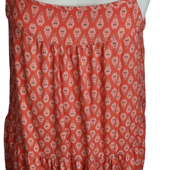 Beach Lunch Lounge Womens Medium Skylar Tie Shoulder Dress Coral Multi Paisley - Picture 4 of 11